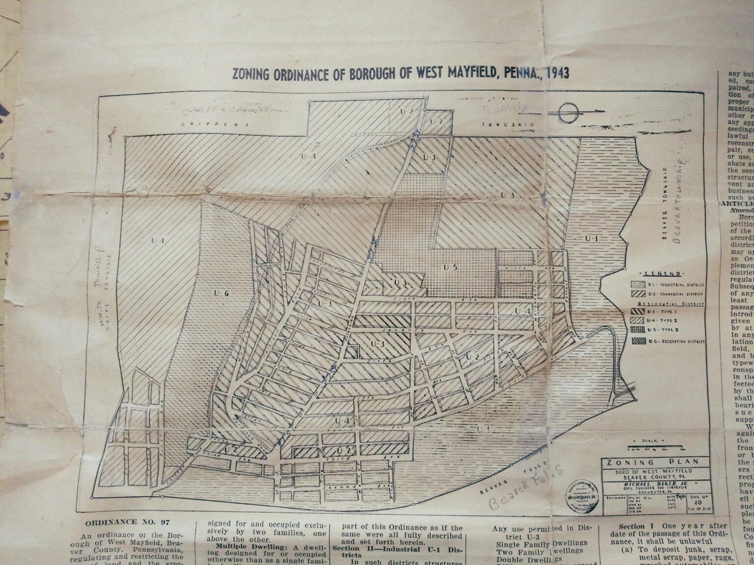 West Mayfield 1943 map – LITTLE BEAVER HISTORICAL SOCIETY