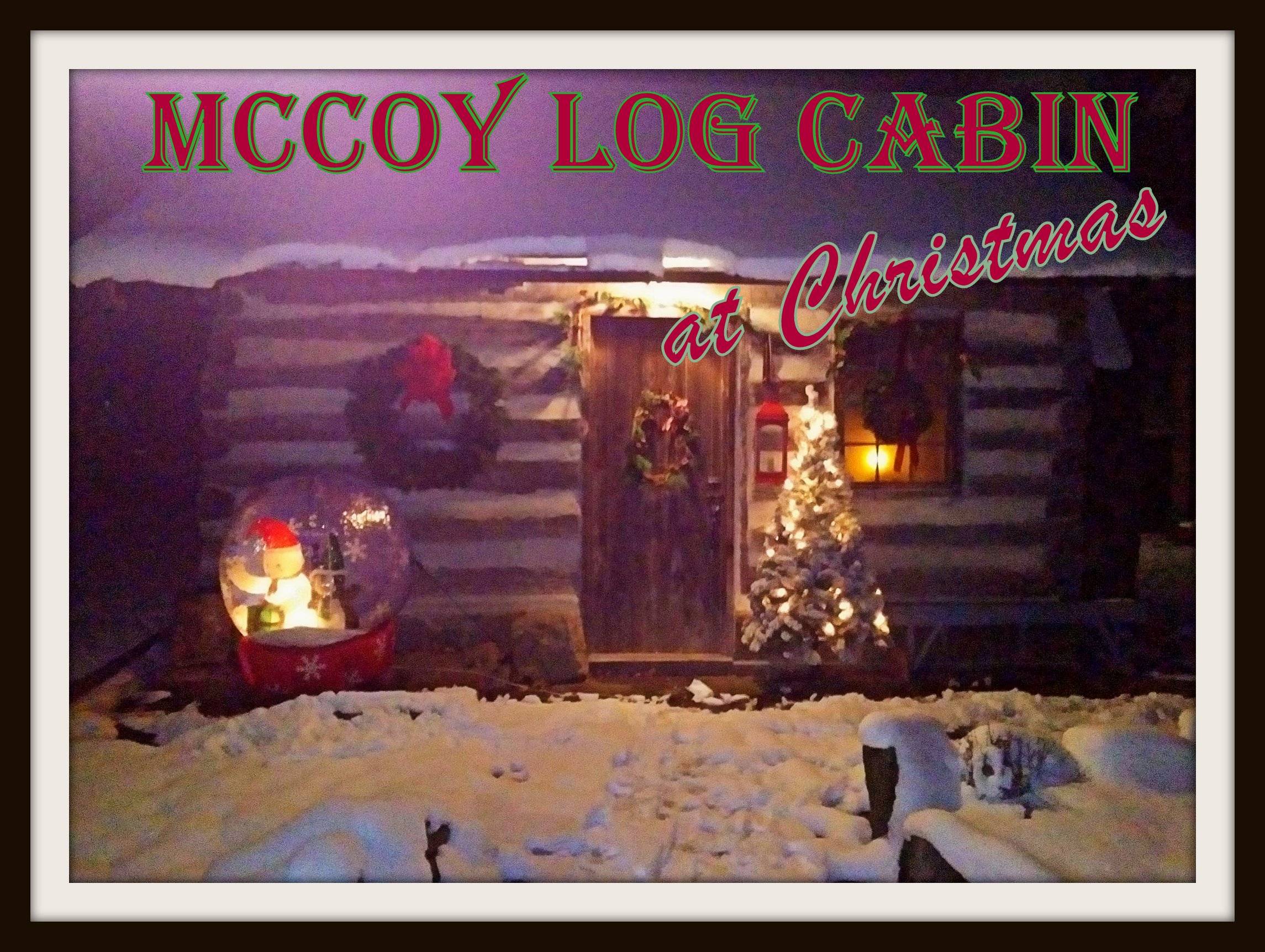 Handmade Santa's Fishing Lodge Christmas at the Log Cabin in the